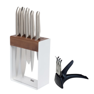 Pro Limited Edition White Knife Block Set 7 Piece Fackelmann Housewares